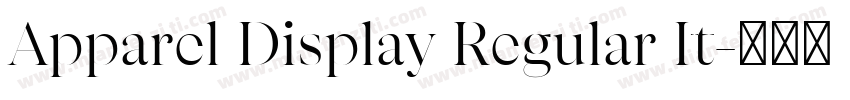 Apparel Display Regular It字体转换